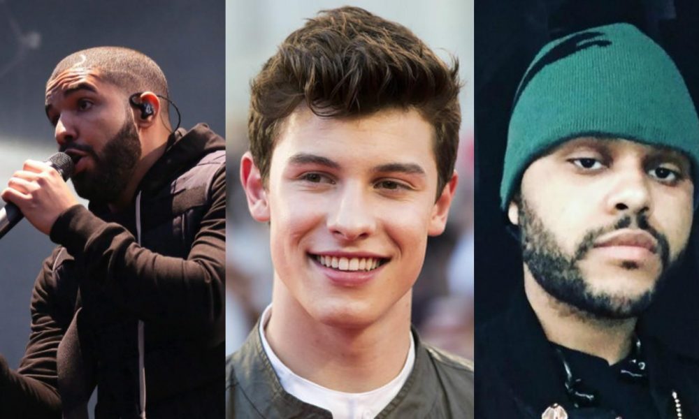 Drake, Shawn Mendes y The Weeknd nominados a los Premios Billboard