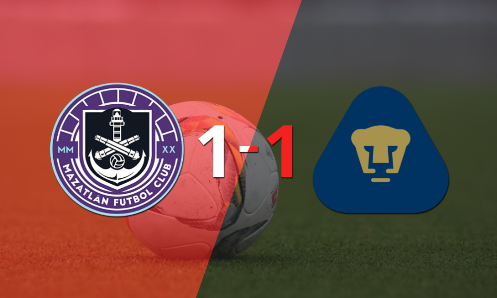 Mazatlán y Pumas UNAM se repartieron los puntos en un 1 a 1