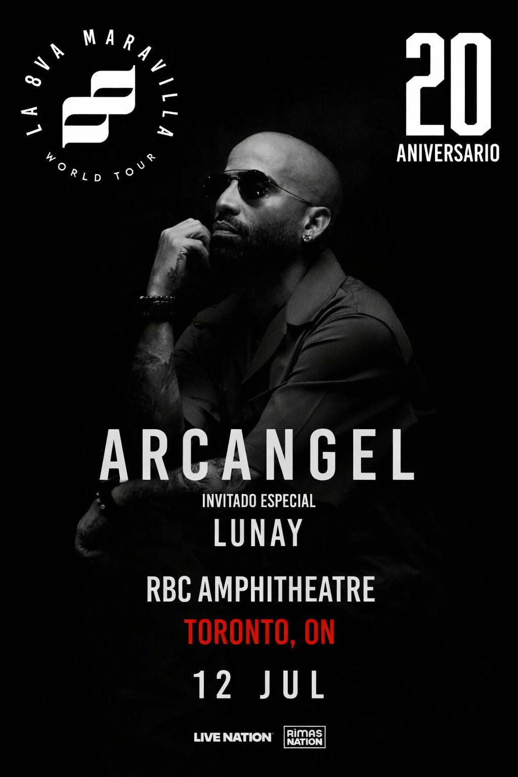 Arcángel llega a Toronto: Domingo 12 de julio de 2026