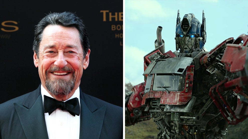Peter Cullen junto a Optimus Prime de la franquicia Transformers