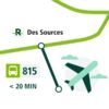 Línea 815 entre estación Des Sources del REM y aeropuerto YUL