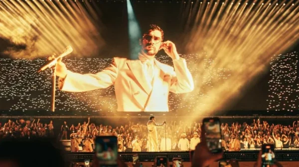 Bad Bunny durante un concierto de su gira mundial