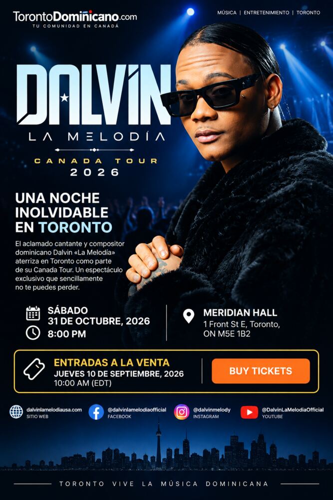 Dalvin La Melodía se presenta en Toronto durante su Canada Tour 2026