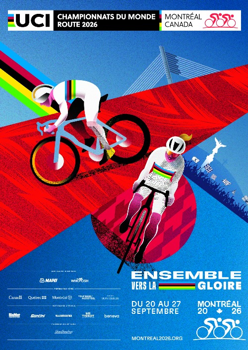 Afiche de los Campeonatos Mundiales de Ciclismo en Ruta UCI Montreal 2026