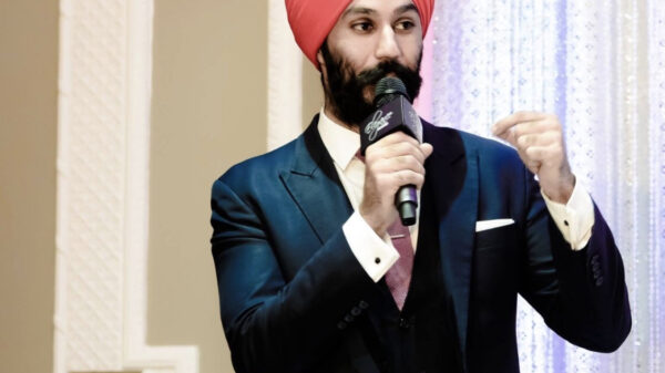 Raj Grewal, exdiputado federal por Brampton East, durante un evento público