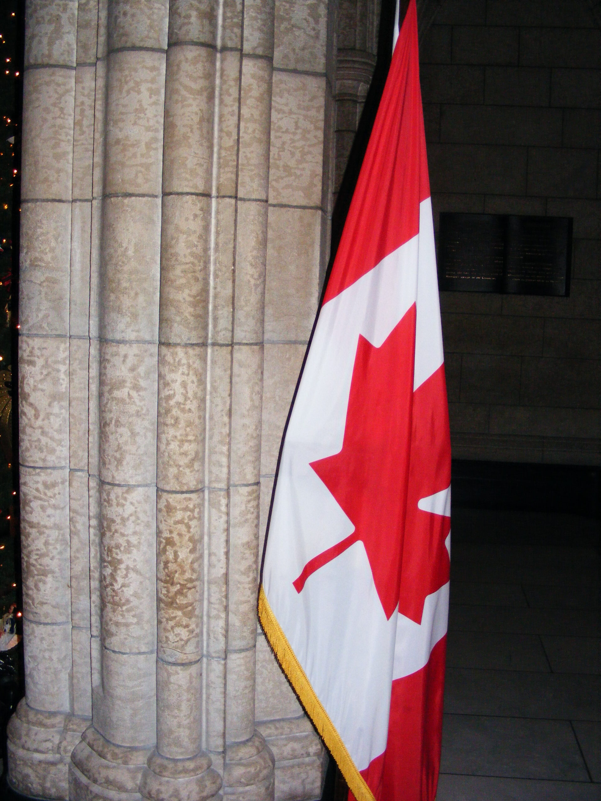 Bandera canadiense; imagen de archivo