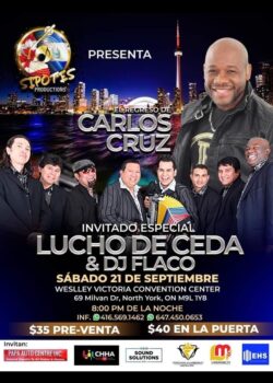 El regreso de Carlos Cruz a Toronto Sept. 21