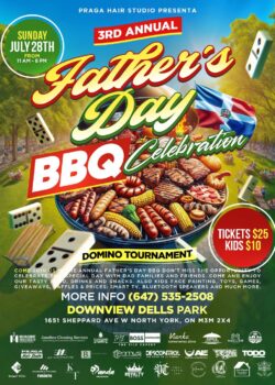 BBQ para el dia de los Padres Domingo 28 de Julio | Downsview Dells park